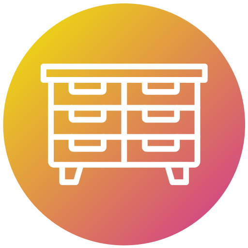 Chest of drawers Generic gradient fill icon