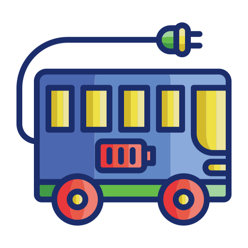 Электрический автобус Generic color lineal-color иконка