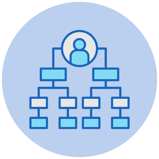 Organization structure Generic color lineal-color icon