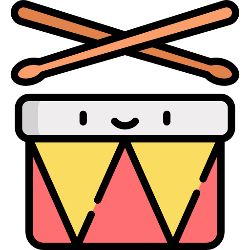 Drums Kawaii Lineal color icon