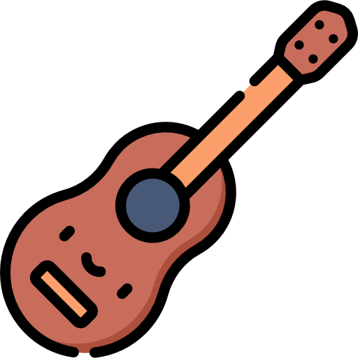 ukulele Kawaii Lineal color icon