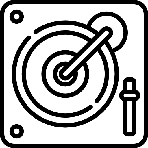 giradischi Kawaii Lineal icona