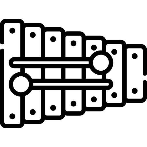 xilófono Kawaii Lineal icono