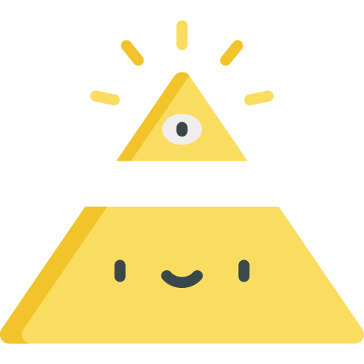 piramida Kawaii Flat ikona