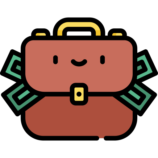 Briefcase Kawaii Lineal color icon