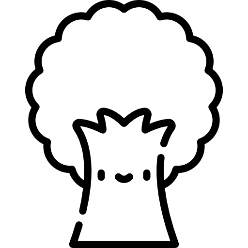 Árbol Kawaii Lineal icono