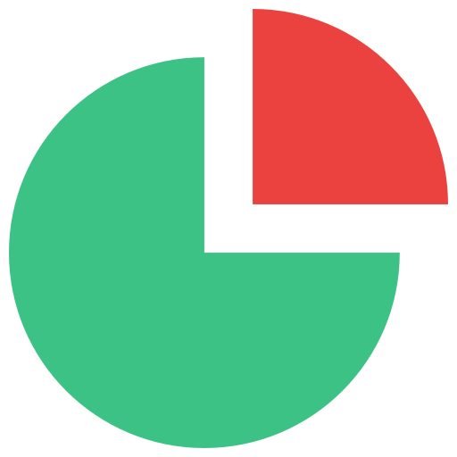 Pie chart Generic color fill icon