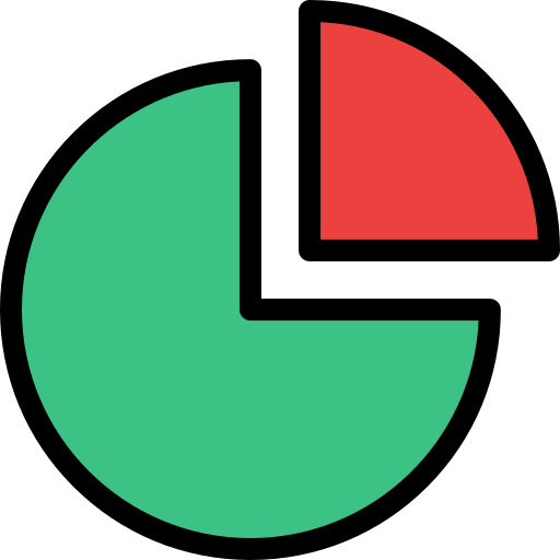 Круговая диаграмма Generic color lineal-color иконка
