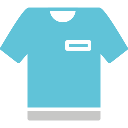 camiseta de manga corta Generic color fill icono