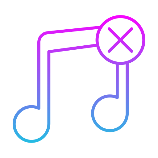 zero muzyki Generic gradient outline ikona