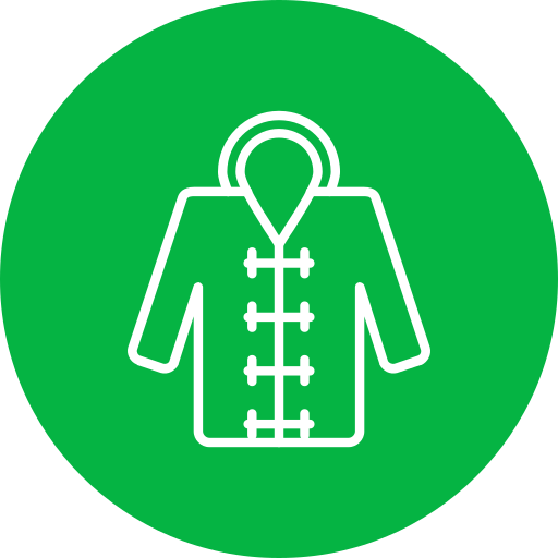 płaszcz przeciwdeszczowy Generic color fill ikona