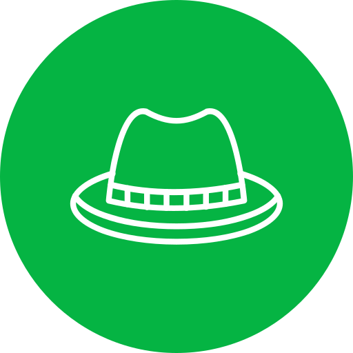 sombrero de fieltro Generic color fill icono