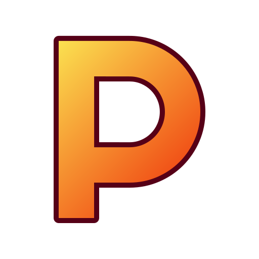文字 p Generic gradient lineal-color icon