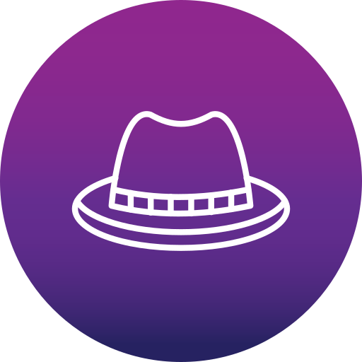 Fedora Hat Generic gradient fill icon