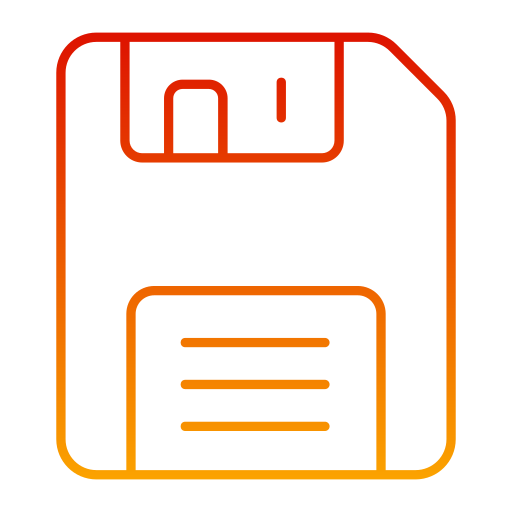 Floppy disk Generic gradient outline icon