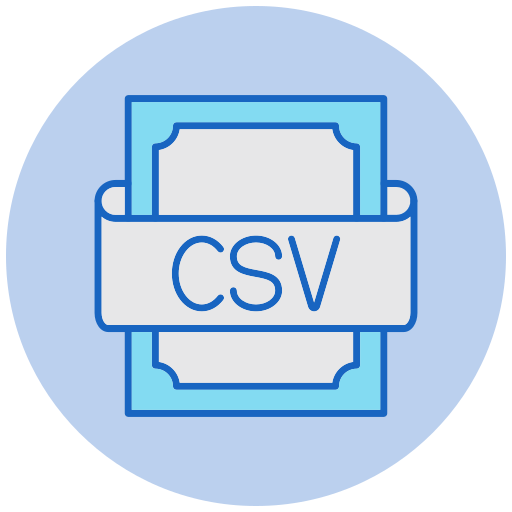 Csv Generic color lineal-color icon
