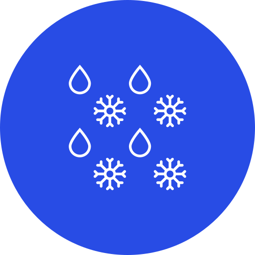 Śnieg z deszczem Generic color fill ikona