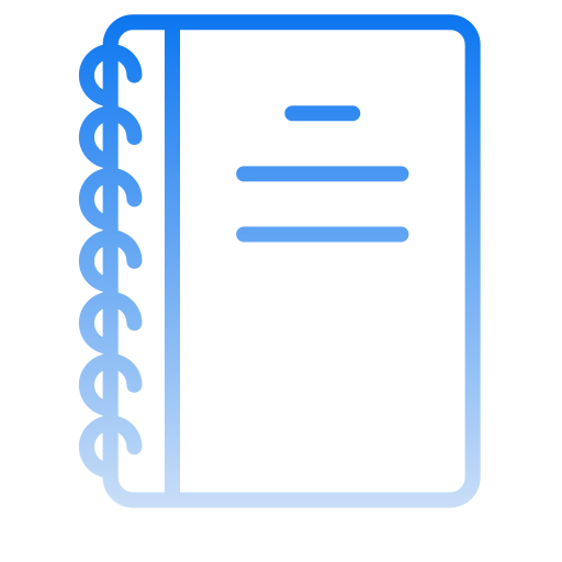notitieboekje Generic gradient outline icoon