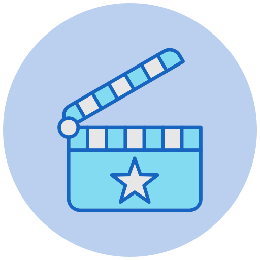 clapperboard Generic color lineal-color icon