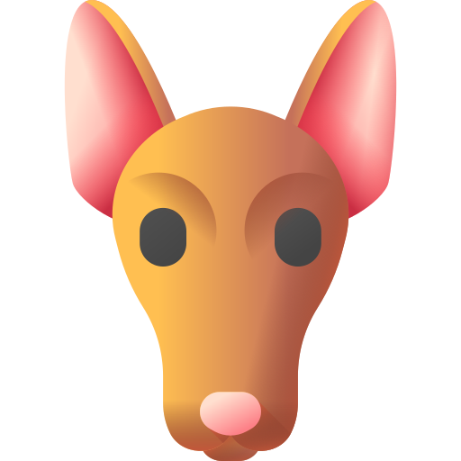 chien de pharaon 3D Color Icône