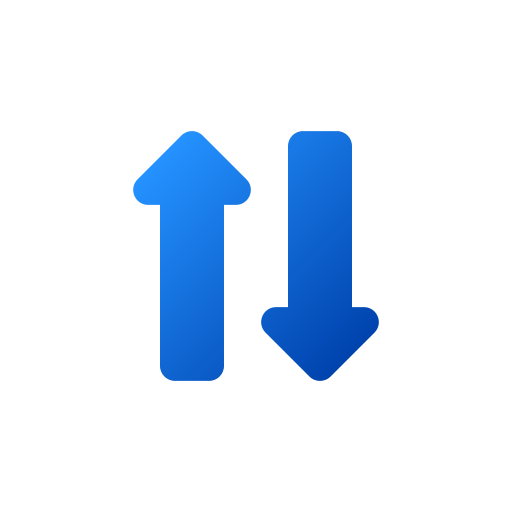 Up and Down Arrows Generic gradient fill icon