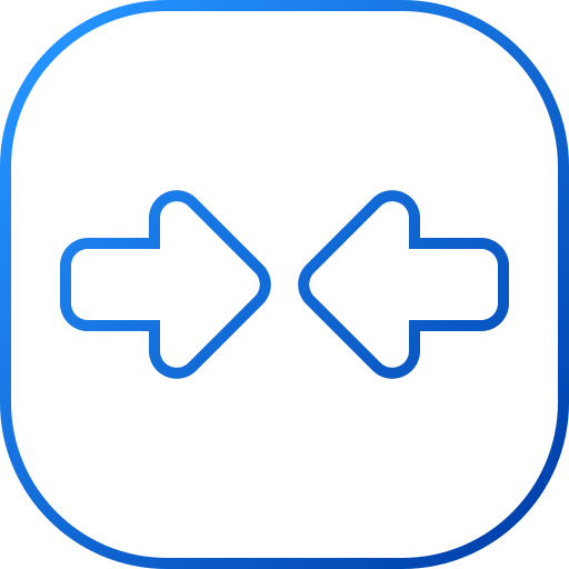 links en rechts pijlen Generic gradient outline icoon