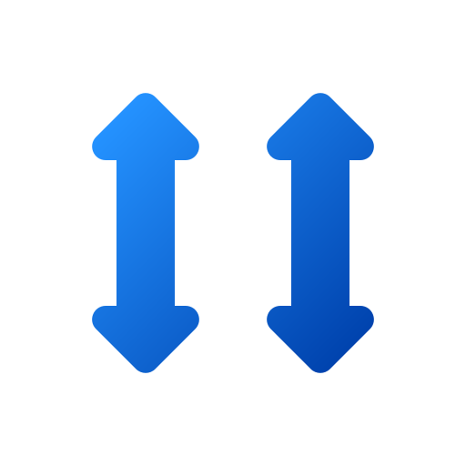 strzałki w górę iw dół Generic gradient fill ikona