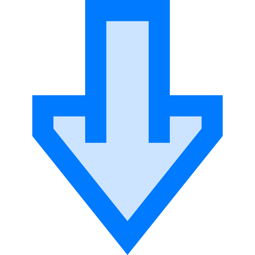 아래쪽 화살표 Vitaliy Gorbachev Blue icon
