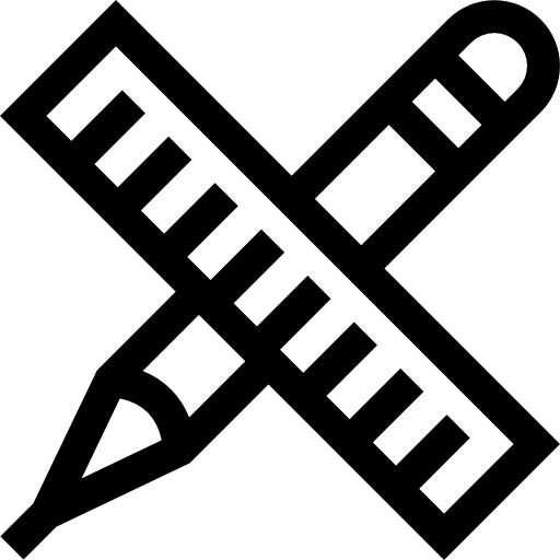 matita Basic Straight Lineal icona