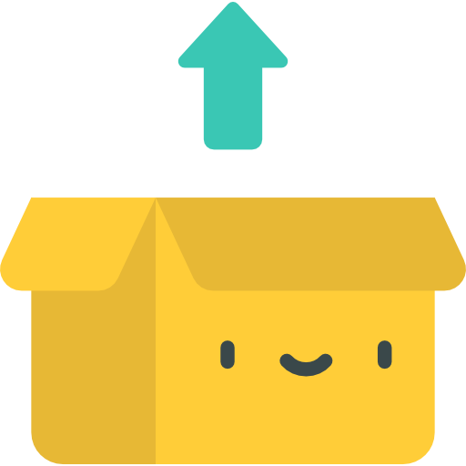 Open box Kawaii Flat icon