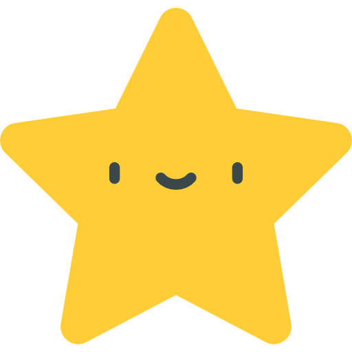 estrella Kawaii Flat icono