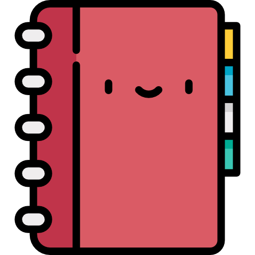 notizbuch Kawaii Lineal color icon