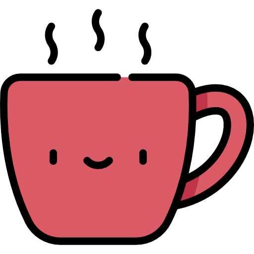 koffie Kawaii Lineal color icoon
