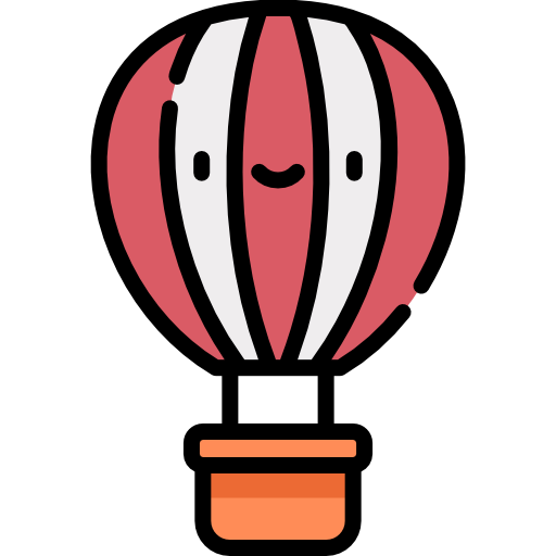 ballon Kawaii Lineal color icoon