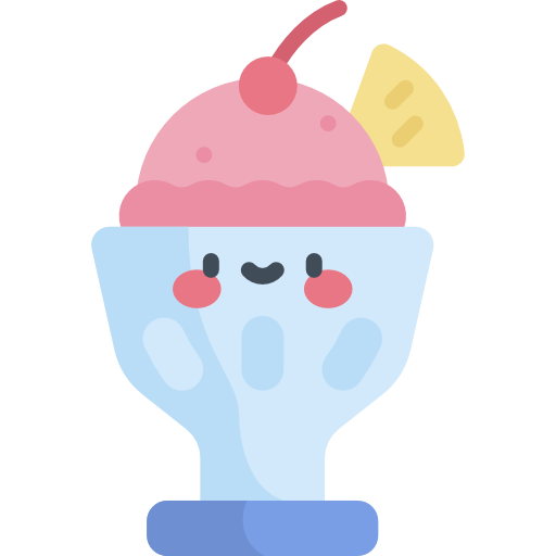 helado Kawaii Flat icono
