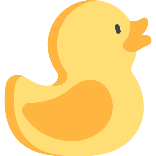 Rubber duck Kawaii Flat icon