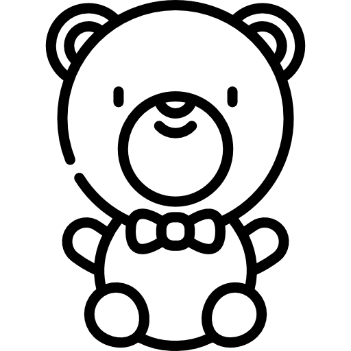 orsacchiotto di peluche Kawaii Lineal icona