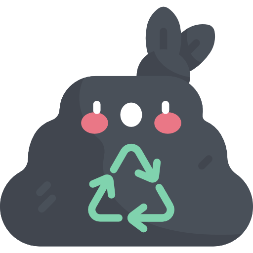 Recycling bag Kawaii Flat icon