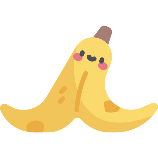 banan Kawaii Flat ikona