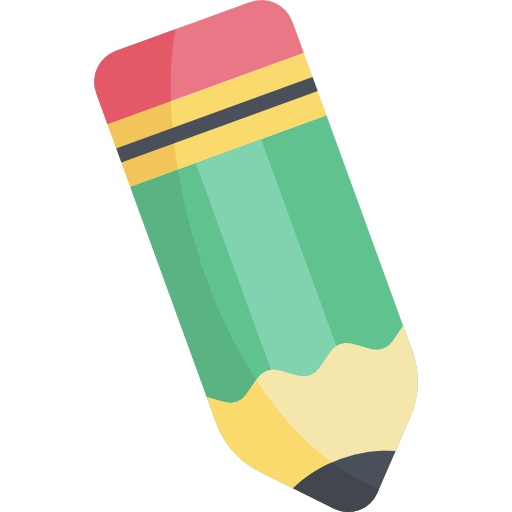 ołówek Kawaii Flat ikona