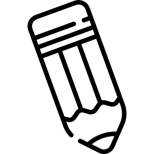lápiz Kawaii Lineal icono