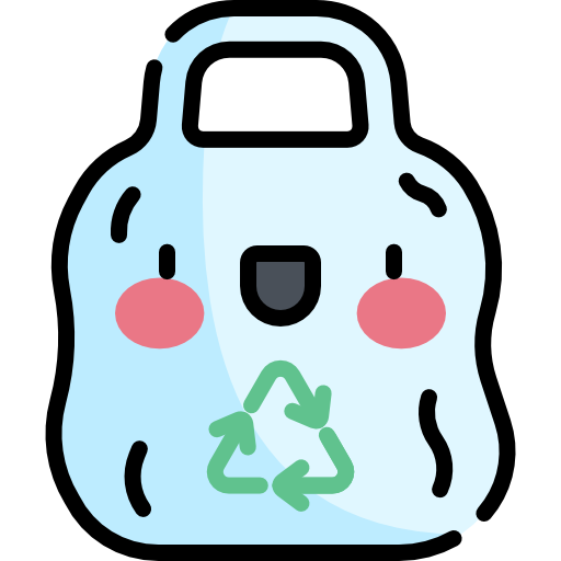 plastic tas Kawaii Lineal color icoon