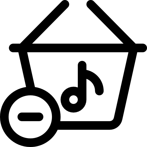 cesta Basic Rounded Lineal icono