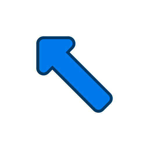Up left arrow Generic color lineal-color icon