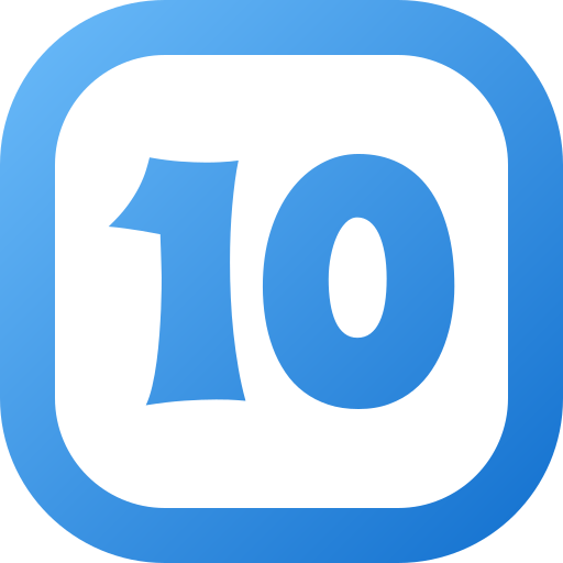 numéro 10 Generic gradient fill Icône