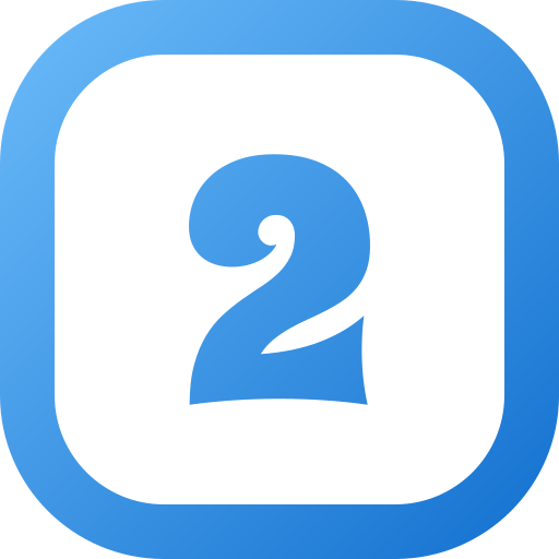 numer 2 Generic gradient fill ikona