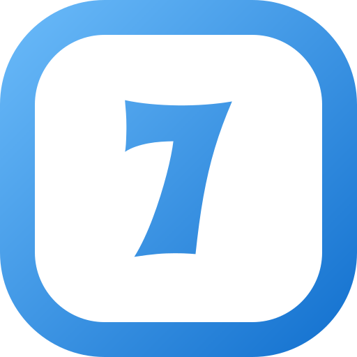 Число 7 Generic gradient fill иконка