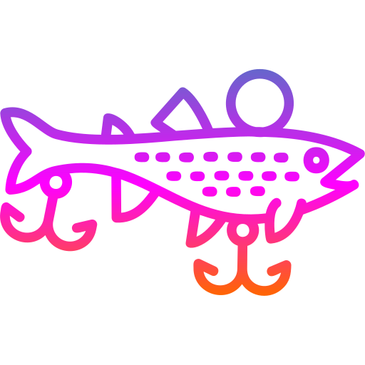 Рыболовные приманки Generic gradient outline иконка
