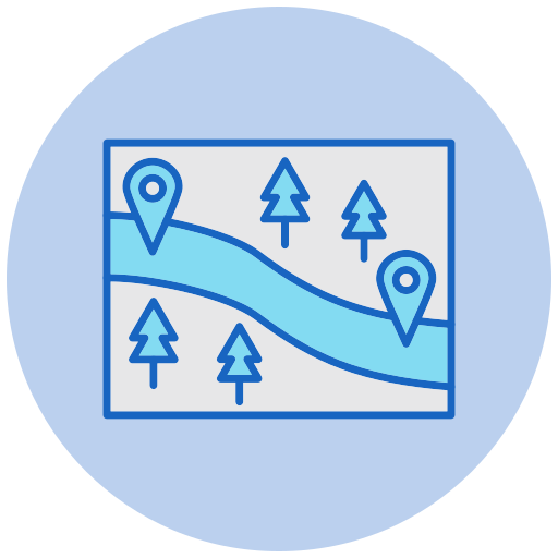 Ski route Generic color lineal-color icon