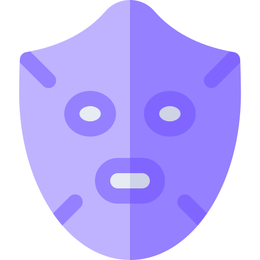 máscara facial Basic Rounded Flat icono